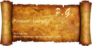 Posner Gergő névjegykártya